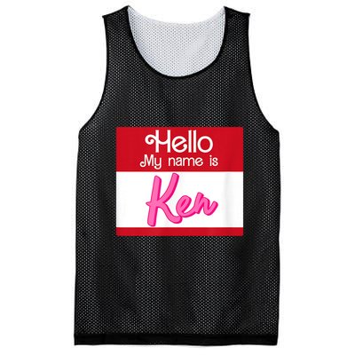Hello My Name Is Ken Halloween Funny Name Tag Personalized Mesh Reversible Basketball Jersey Tank
