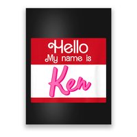 Hello My Name Is Ken Halloween Funny Name Tag Personalized Poster