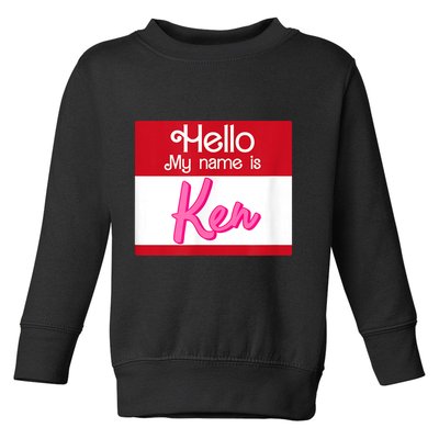 Hello My Name Is Ken Halloween Funny Name Tag Personalized Toddler Sweatshirt