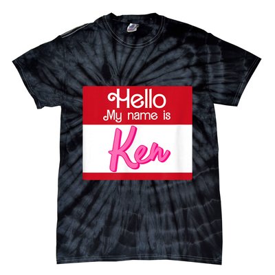 Hello My Name Is Ken Halloween Funny Name Tag Personalized Tie-Dye T-Shirt