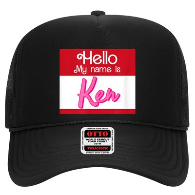 Hello My Name Is Ken Halloween Funny Name Tag Personalized Trucker Hat