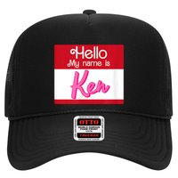 Hello My Name Is Ken Halloween Funny Name Tag Personalized Trucker Hat