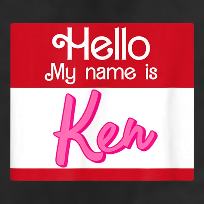 Hello My Name Is Ken Halloween Funny Name Tag Personalized Trucker Hat