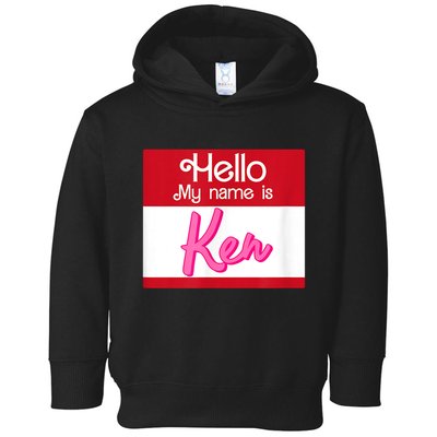Hello My Name Is Ken Halloween Funny Name Tag Personalized Toddler Hoodie