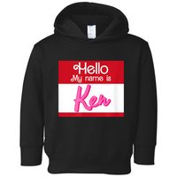 Hello My Name Is Ken Halloween Funny Name Tag Personalized Toddler Hoodie