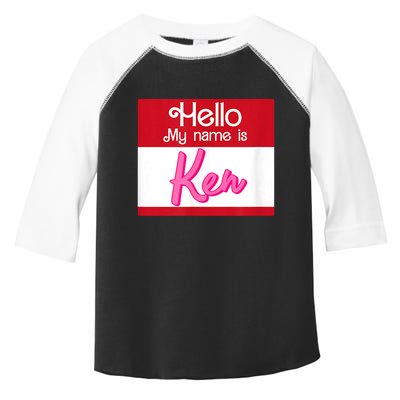Hello My Name Is Ken Halloween Funny Name Tag Personalized Toddler Fine Jersey T-Shirt