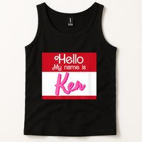 Hello My Name Is Ken Halloween Funny Name Tag Personalized Tank Top