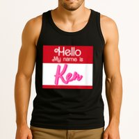 Hello My Name Is Ken Halloween Funny Name Tag Personalized Tank Top