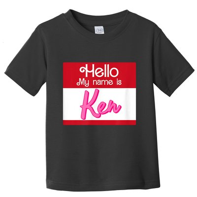 Hello My Name Is Ken Halloween Funny Name Tag Personalized Toddler T-Shirt