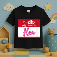 Hello My Name Is Ken Halloween Funny Name Tag Personalized Toddler T-Shirt