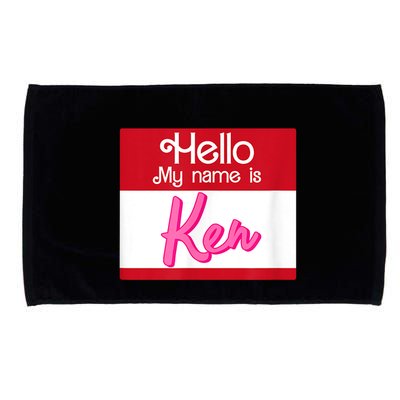 Hello My Name Is Ken Halloween Funny Name Tag Personalized Microfiber Hand Towel