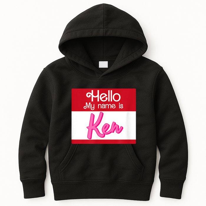 Hello My Name Is Ken Halloween Funny Name Tag Personalized Kids Hoodie