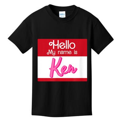Hello My Name Is Ken Halloween Funny Name Tag Personalized Kids T-Shirt