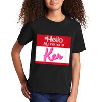 Hello My Name Is Ken Halloween Funny Name Tag Personalized Kids T-Shirt