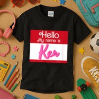 Hello My Name Is Ken Halloween Funny Name Tag Personalized Kids T-Shirt
