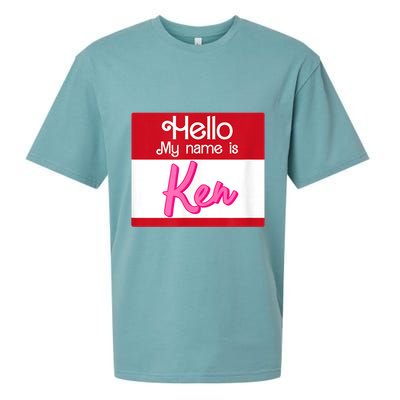 Hello My Name Is Ken Halloween Funny Name Tag Personalized Sueded Cloud Jersey T-Shirt