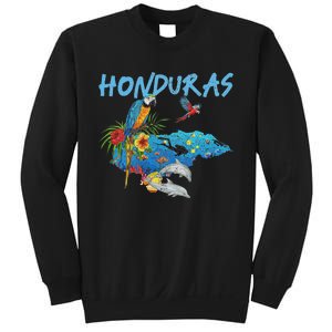 Honduras Map Nature Parrot Diving Souvenir Pride Sweatshirt