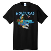 Honduras Map Nature Parrot Diving Souvenir Pride Tall T-Shirt