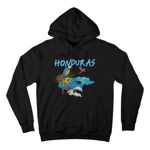 Honduras Map Nature Parrot Diving Souvenir Pride Tall Hoodie