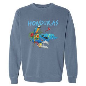 Honduras Map Nature Parrot Diving Souvenir Pride Garment-Dyed Sweatshirt