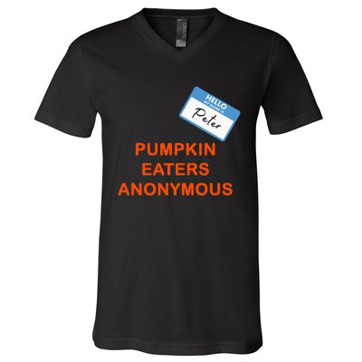 Hello My Name Is Peter Pumpkin Eaters Anonymous V-Neck T-Shirt