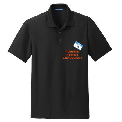 Hello My Name Is Peter Pumpkin Eaters Anonymous Dry Zone Grid Polo