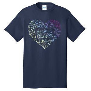 Heart Music Notes Cartridge Tall T-Shirt