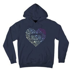 Heart Music Notes Cartridge Tall Hoodie