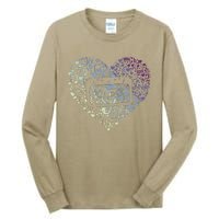 Heart Music Notes Cartridge Tall Long Sleeve T-Shirt