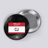 Hello My Name Is Cj Name Tag Sticker Label Button