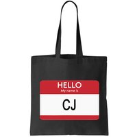 Hello My Name Is Cj Name Tag Sticker Label Bag