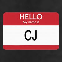Hello My Name Is Cj Name Tag Sticker Label Tumbler