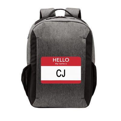 Hello My Name Is Cj Name Tag Sticker Label Vector Backpack