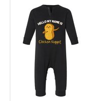 Hello My Name Is Chicken Nugget Costume Chicken Infant Fleece One Piece