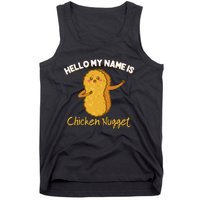 Hello My Name Is Chicken Nugget Costume Chicken Tank Top