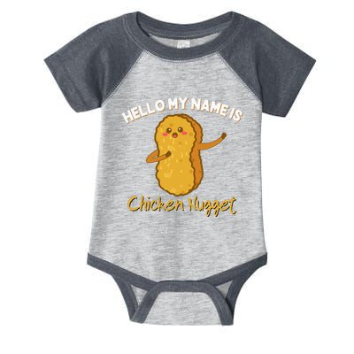 Hello My Name Is Chicken Nugget Costume Chicken Infant Baby Jersey Bodysuit