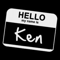 Hello My Name Is Ken Funny Name Tag Personalized 16 in Basic Backpack