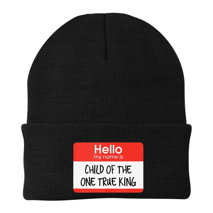 Hello My Name Is Child Of The One True King Knit Cap Winter Beanie