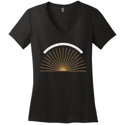 His Mercies Never Fail Women's V-Neck T-Shirt