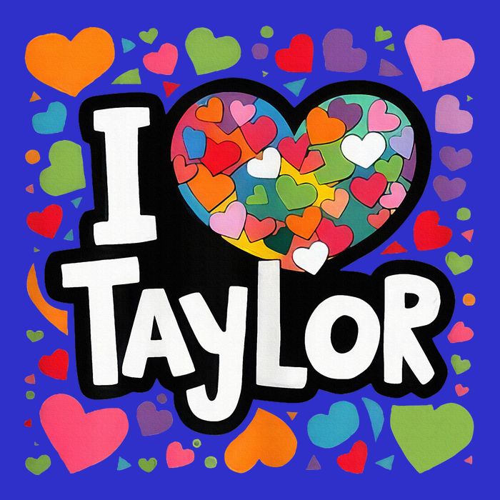 Heart My Name Is Taylor First Name I Love Taylor Poster
