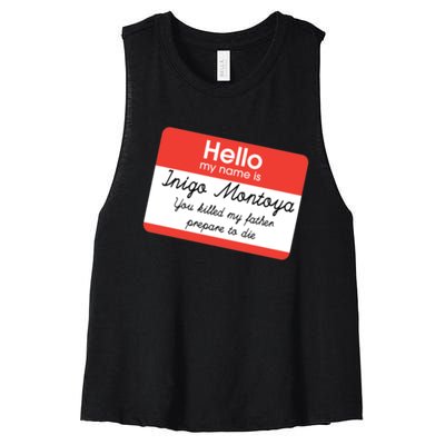 Hello My Name Is Inigo Montoya Women's Racerback Cropped Tank