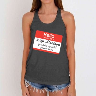 Hello My Name Is Inigo Montoya Women's Knotted Racerback Tank