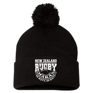 Haka Maori New Zealand Rugby War Dance Challenge Souvenir Pom Pom 12in Knit Beanie