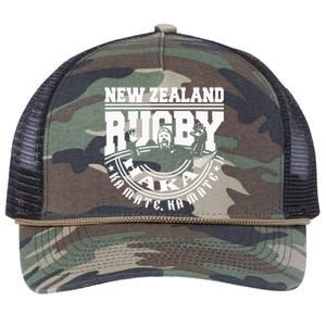 Haka Maori New Zealand Rugby War Dance Challenge Souvenir Retro Rope Trucker Hat Cap