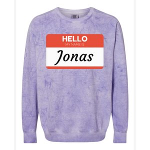 Hello My Name Is Jonas Colorblast Crewneck Sweatshirt