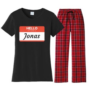 Hello My Name Is Jonas Women's Flannel Pajama Set