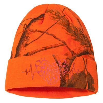 Heart Music Notes Musician Heartbeat Music Lover Music Kati Licensed 12" Camo Beanie