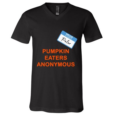 Hello My Name Is Peter Pumpkin Eaters Anonymous V-Neck T-Shirt