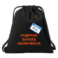 Hello My Name Is Peter Pumpkin Eaters Anonymous Drawstring Bag