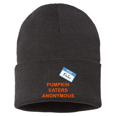 Hello My Name Is Peter Pumpkin Eaters Anonymous Sustainable Knit Beanie